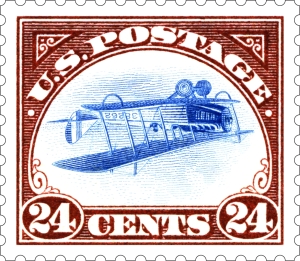Inverted 24 cent 1918 Jenny stamp